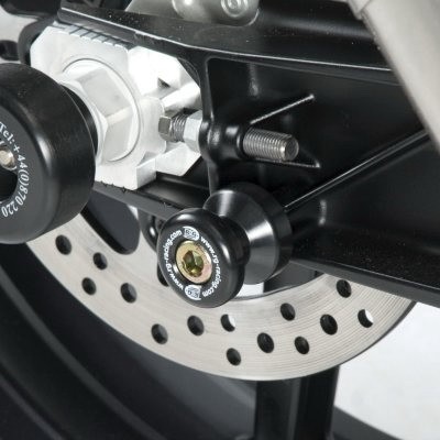 Ochranné špulky do kyvky (pár) - KTM 690 Duke ('12), černé